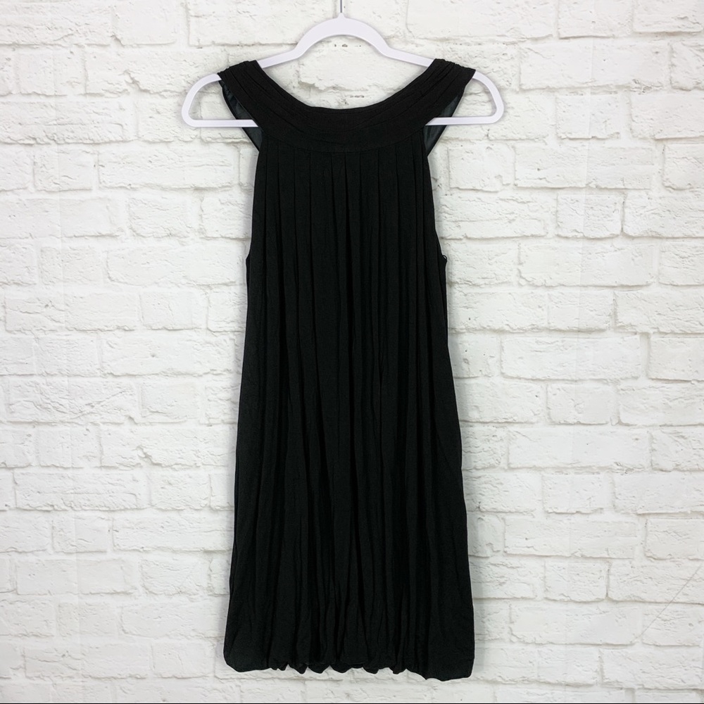 Zara Basic Black Sleeveless Bubble Hem Dress Xs - image 5